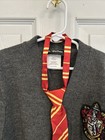 Harry Potter Child   s Xs Gryffindor Sweater   Tie Set Button Patch Gray Red Yello