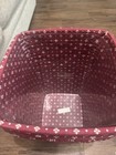 Vintage Longaberger Large Basket W  Lid  Fabric Liner  And Plastic Liner   Rare 