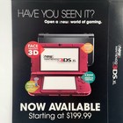 New Nintendo Red 3ds Xl Gamestop Promo In Store Advertising Display Box