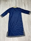 Saoud Bros Young Boys Navy Blue Kaftan Gold Embroidery Age 4-6 Year Old