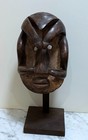 Beautiful Vintage African We Guere Carved Wood Mask From Ivory Coast - On Stand