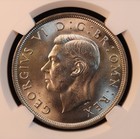 1937 Great Britain  king George Vi  Silver Crown - Ngc Ms63  Lustrous Choice Unc