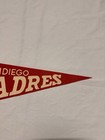 Vintage 1969 San Diego Padres Red White Pink Baseball Full Size Pennant 30 