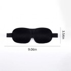 Black Polyester Sleep Mask 3d Contoured Soft Eye Cover For Travel Nap Rest