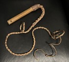Vintage 6 Foot Chief White Bird Souvenir Braided Leather Whip From Houghton Mich
