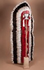 Native American Made Navajo Double Trailer War Bonnet Feather Headdress 72 