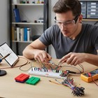 Electronics Kit With Breadboard  Power Module   400  Components For Arduino