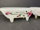 Antique Tiffin Glass Souvenir Bathtub Youngstown  Trenton 1920s