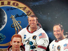 Alan Shepard Apollo 14 Nasa Astronaut Signed Vintage 10x8 Litho Photo Jsa Beauty