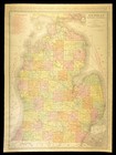 1911 Antique Southern Michigan Railroad Map Original Atlas Map Dated