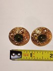 Vintage Irish Connemara Marble Celtic Clip-on Earrings Stamped 2279