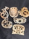 6pcs Rare Chinese Old Hetian Jade Hand Carved 2faces Pendants