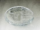Heavy Crystal Glass Cigar Ashtray Vintage