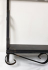 Vintage Black Scrolled Metal Wall Shelf Mid Century Display 12in Tall  X 12in W