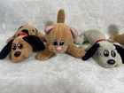 Pound Puppies  Lot Of 5 Tonka Vintage Plush Puppy Dog 1986