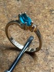 Deborah Armstrong Co  Dac Blue Green Aqua Rhinestone Ring Child Small Sz 2 75