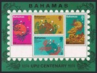 Bahamas 358-361 361a  Mnh  Mi 366-369  Bl 10  Upu-100 1974  Emblem upu Monument 