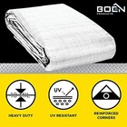 Heavy Duty Tarp Waterproof Large Cover  white  24  X 24  10 Mil Thi    Fast Ship