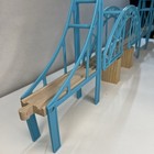 Wooden Train Bridge Set  Blue Arch  Brio Thomas Compatible  6pc  Vintage Toy