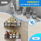 Corner Shower Caddy For Bathroom Storage black 2 Pack