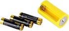 8 Pcs Aa To Size D Battery Adapters Converter Cases Plastic Parallel Yellow