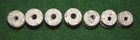 Lot Of 7 Antique  Multi-color Layered Round Glass Trade Beads