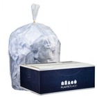 Plasticplace 32-33 Gallon High Density Trash Bags  Clear  11 Microns  500 Count