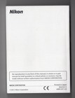 Nikon D4 Genuine Dslr Camera Instruction Book   Manual   User Guide In English