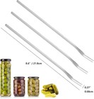 3 Pcs Pickle Fork  Pickle Forks For The Jar  Stainless Steel Long Handle Olive