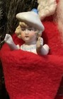 Handmade Primitive Santa Holding A Bethany Lowe Doll
