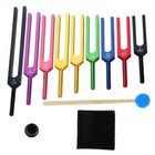 9pcs Solfeggio Tuning Fork W  Box Aluminum Alloy For Healing Therapy Medical
