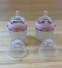 Comotomo Baby Bottle Silicone Pink 2 Bottles - 5 Fl Oz   150 Ml Natural Feel