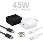 45w Type Usb-c Super Fast Wall Charger  6ft Cable For Samsung Galaxy S20 24 Note
