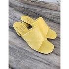 Vintage 70s Retro Groovy Healed Sandal Yellow Pump Shoes