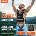 Vevor 20-32lb Adjustable Weighted Vest For Men Women Strength Training Running