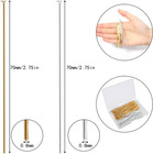 200 Pcs 70mm 2 76 Inch 21 Gauge Head Pins For Jewelry Making Straight Eye Ball P
