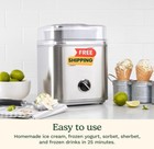 Ice Cream Maker  Frozen Yogurt Machine  2-qt  Double-insulated Freezer Bowl  New