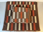 Vintage Mid Century Orange   Beige   Brown - Medium Bath Towels  42  X 24   two 