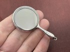 Miniature Antique 1920s Sterling Silver Chatelaine Hand Mirror Fob   Pendant