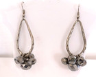 Women s Fashion Dangle drop Earrings Silver Tone Faceted Beads Pierced Ears