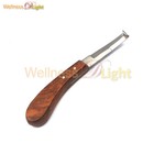 Hoof Knife  Narrow Edge With Right Hand Wooden Handle Hoof Care Trimmer