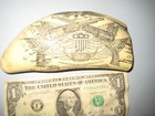Scrimshaw Sperm Whale Tooth Resin Reproduction  el Paso   Texas 6 Inch Pistols
