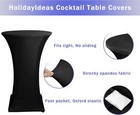  Cocktail Table Covers  2 Pack - Fitted Stretch Spandex Square