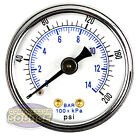 1 8  Npt Air Pressure Gauge 0-200 Psi Back Mount 1 5  Face
