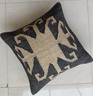 Square Jute Cushion Cover 18  Inches Pillow Case Home Decorative Kilim Handmade