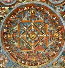 Tibetan Buddhist Thanka  Thangka Painting  Hand Painted On Cloth  14x18 