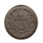 Better Grade 1919 S Chile Silver 10 Centavos