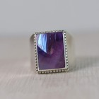 Solid 925 Sterling Silver Aa Natural Purple Amethyst Gemstone Men s Unisex Ring