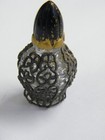 Vintage Empty Miniature Perfume Clear Bottle Wrapped In Antique Wire Design Rare