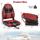 2 Pack High Back Folding Boat Seats W  Sponge Cushion   Flexible Hinges